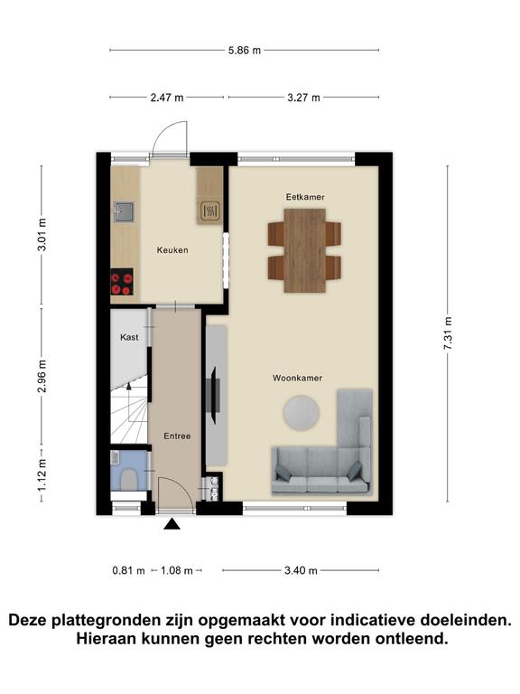 Roosendaal – Begoniastraat 6 – Plattegrond