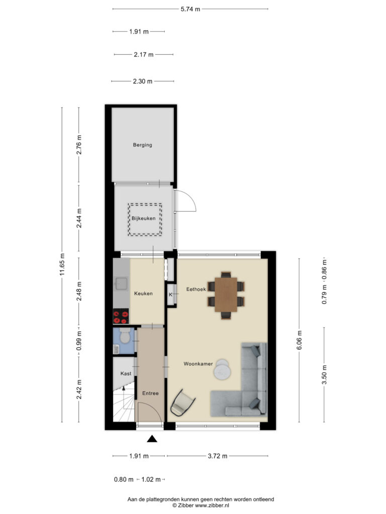 Rilland – Steenvlietstraat 21 – Plattegrond